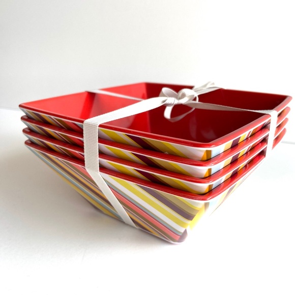 🔖 MISSONI For Target 20th Anniversary 4 Cereal Bowls 4 Pack Stripe Multicolored - Picture 4 of 5